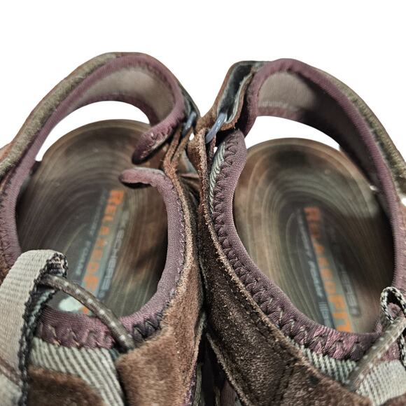 Men's Size 10 - Skechers Brown Leather Outdoor - Fisherman Sandal Shoes - Picture 4 of 11